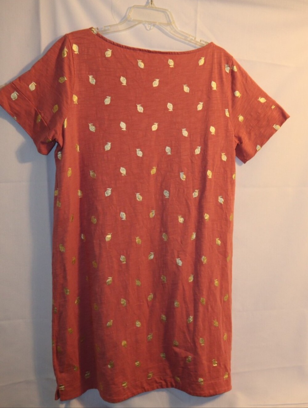 Boden Paulina Jersey Pineapple Shirt Dress coral pink color Size 14R - Picture 7 of 11